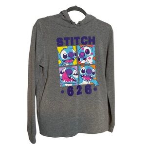 Lilo and Stitch Hoodie Stitch funny faces women size medium!